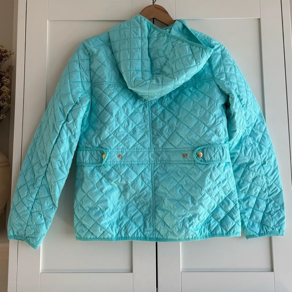 NWT J. Crew Quilted Field Jacket With PrimaLoft Vivid Sky Blue Size XS - Picture 5 of 6